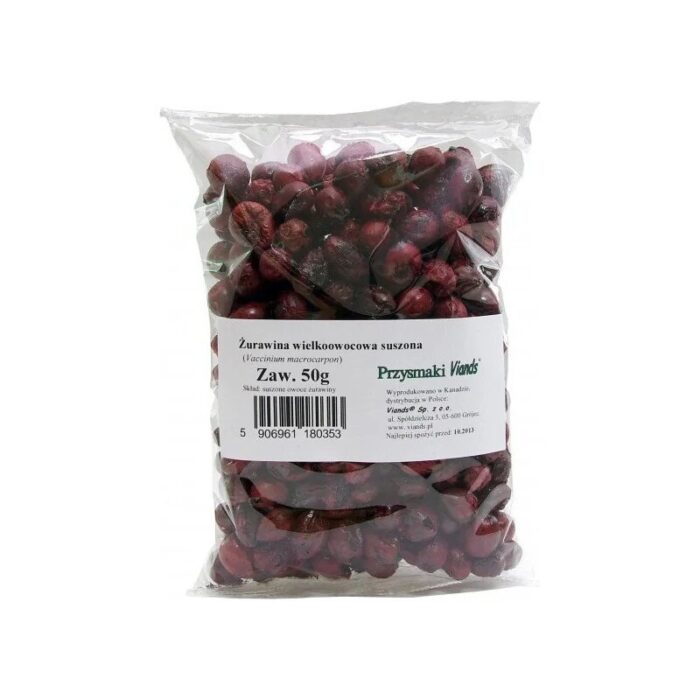 zurawina-wielkoowocowa-suszona-50gviands-2.jpg Żurawina wielkoowocowa suszona 50g VIANDS - obrazek 1