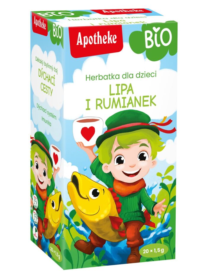 HERBATKA DLA DZIECI - LIPA, RUMIANEK I MIĘTA BIO (20 x 1,5 g) 30 g -APOTHEKE - obrazek 1